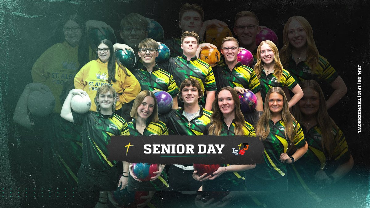 saintalbertdmc's tweet photo. 🎳𝕊𝔼ℕ𝕀𝕆ℝ 𝔻𝔸𝕐🎳 

📍: Thunderbowl
🆚: AL, TJ, &amp; LC
⏰: 1pm
🔗 : https://t.co/LNjDlHXs95 
📸 : @saintalbertdmc https://t.co/DMbR9NiWa5