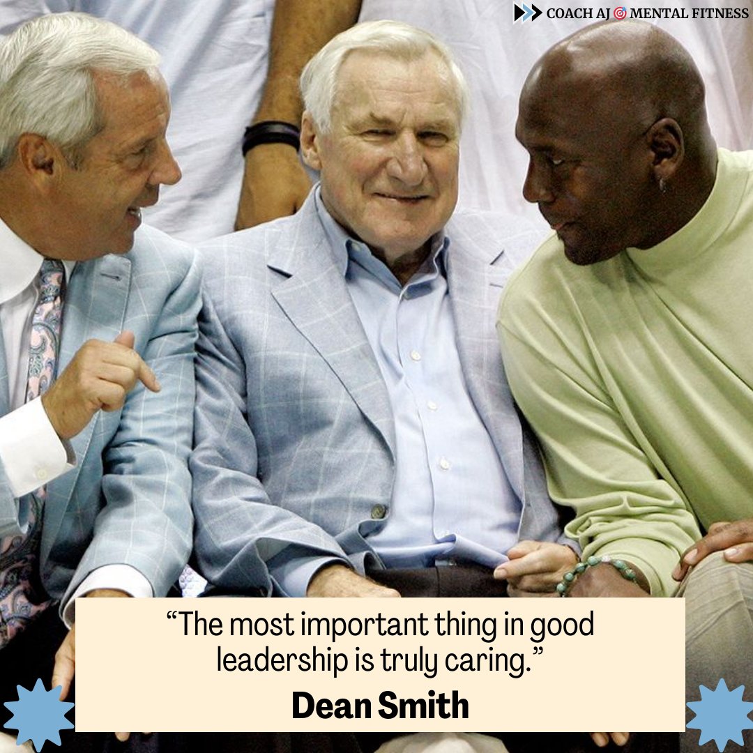 Dean Smith said, "The most important thing in good leadership is truly caring."

Leadership is your behavior, not your title.

A leader is someone who makes an impact, but they can't do it alone.
• They build.
• They connect.
• They influence.

Great leaders have habits that