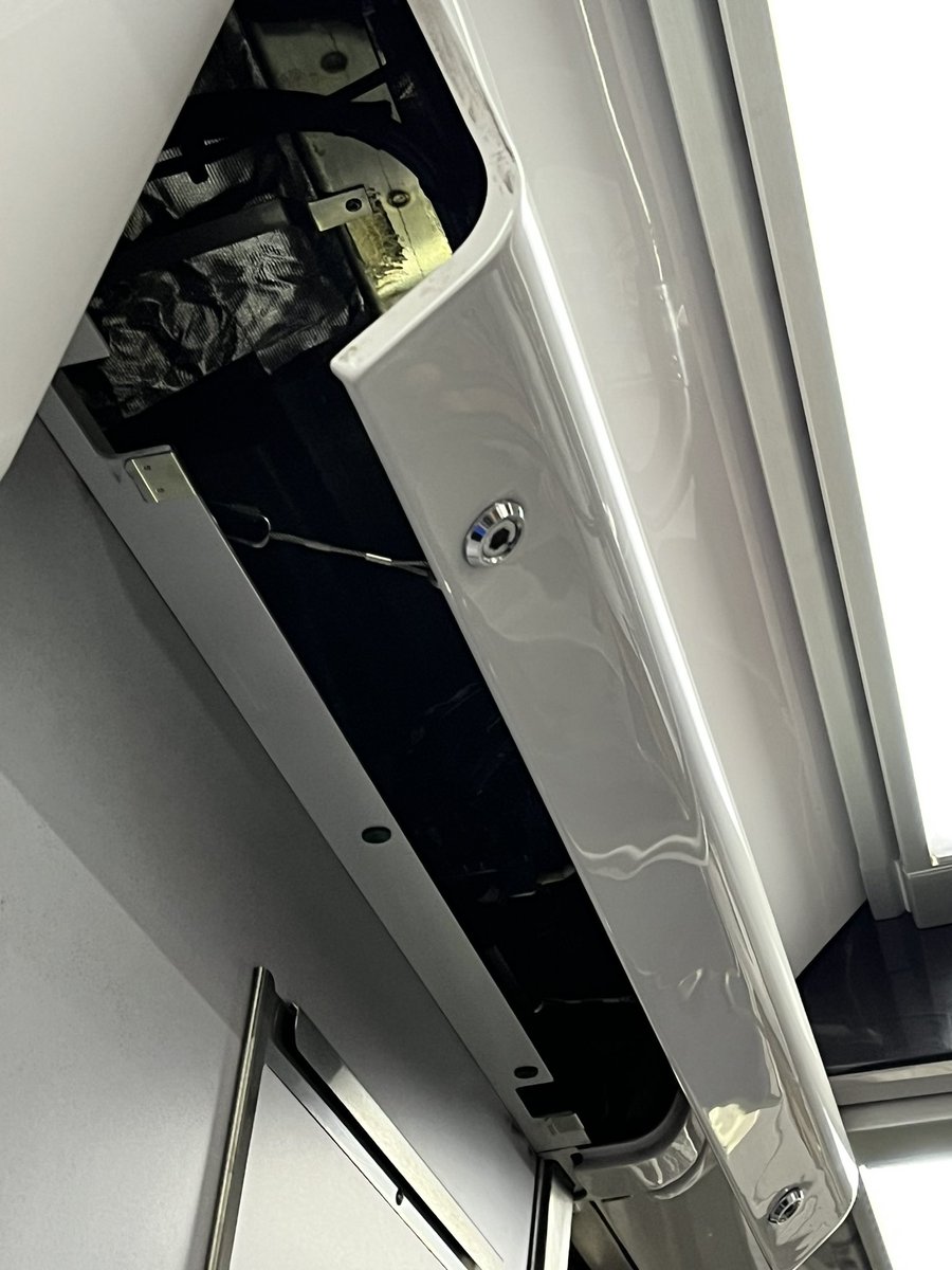 Davey S. Kim (@kimdavid63) on Twitter photo Hey <a href="/wmata/">Metro Forward</a>. A panel near the ceiling just came undone and is hanging on for dear life. Please fix this before it falls to the ground and hits someone in the head. Silver Line to Largo. Car #7402. Thanks! Hey <a href="/wmata/">Metro Forward</a>. A panel near the ceiling just came undone and is hanging on for dear life. Please fix this before it falls to the ground and hits someone in the head. Silver Line to Largo. Car #7402. Thanks!