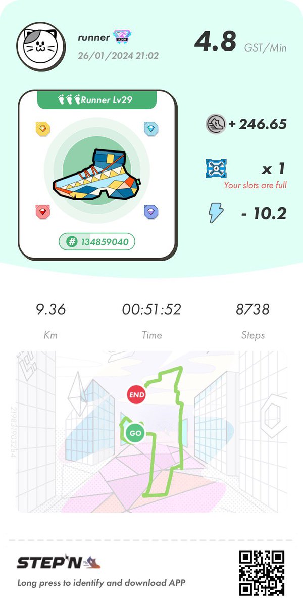 stepn75's tweet photo. 今日も元気にすてっぷん🏃‍♂️
新しいアクティベーションコードどーぞ
New Activation Code👉38989832
#stepnactivationcode
#STEPN
#STEPN5K https://t.co/Jbr44sLVan