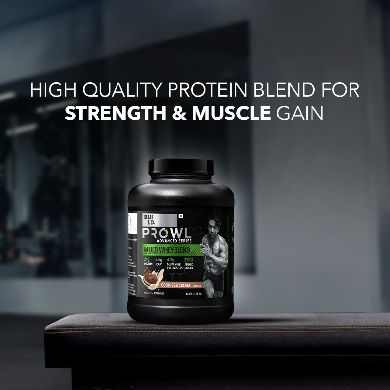 BUILD.PROWL Multi Whey Blend helps you push further and recover faster with 24g protein and 5.4g BCAAs per scoop #BUILD #PROWL #BuildProwl #AdvancedSeries #WheyProtein #Whey #MoveToBuild #TigerShroff