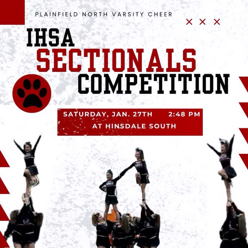 Best of luck to the PNHS Varsity Cheer Team tomorrow in the IHSA Sectionals!!! 🎉 <a href="/PNHS_Cheer/">PNHS Cheer</a> #cheer #ihsa