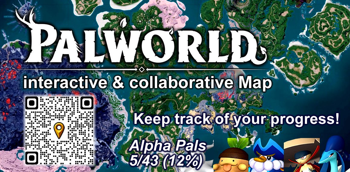 mapinteractive's tweet image. 🗺️Palworld Interactive Map is now live!🗺️
Check out all its features, all Alpha Pals, Dungeons, Chests, Eggs and more.
Keep track of your progress 100% free of charge!
More content, translations and improvements in future updates.
#Palworld #PalworldGame 

palworld.interactivemap.app