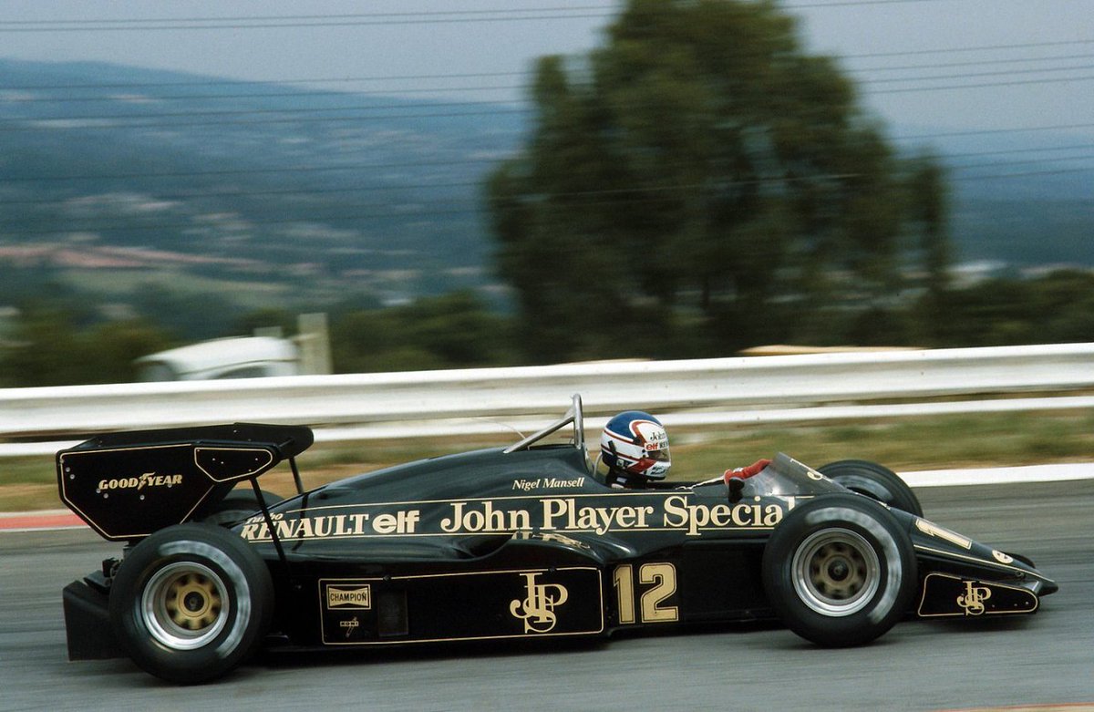 #F1 #historicf1 #Formula1 #retrogp 1984 South African Grand Prix, Kyalami, Nigel Mansell (Lotus-Renault 95T) qualified in 3rd position but retired the car from the race on lap 51 with turbo issues