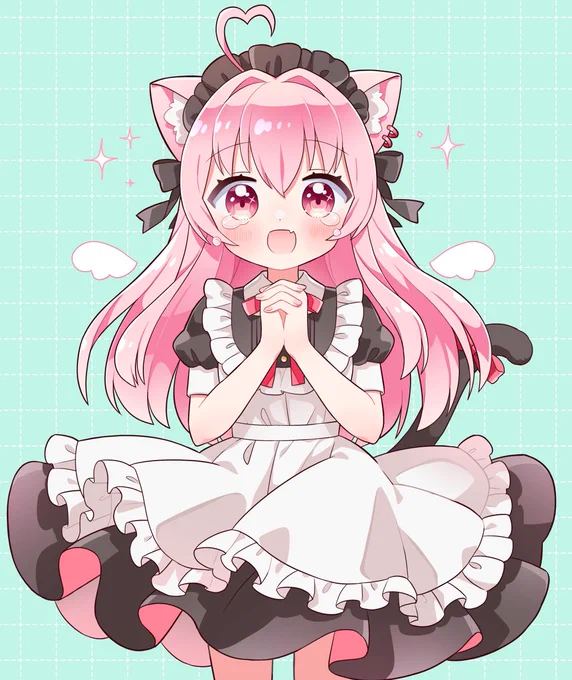 VTuber猫音みあさんを描かせていただきましたありがとうございました! #skeb #みあ絵日記