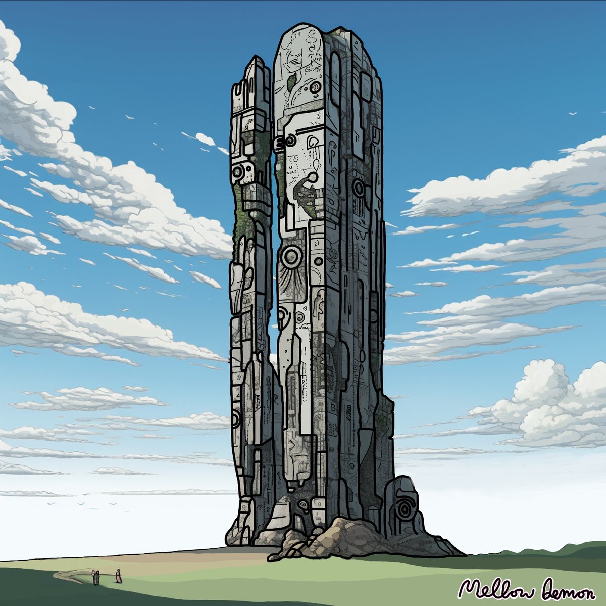 DIYDisclosure's tweet image. Megalithic Skyscraper 
by Mell0wDem0n