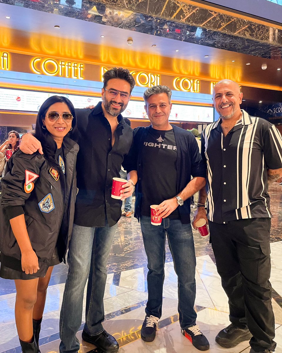 Shilpa Rao (@shilparao11) on Twitter photo A day well spent and a movie well made!!! #FIGHTER 🫡.
Congratulations <a href="/justSidAnand/">Siddharth Anand</a> <a href="/mamtaanand/">mamta</a> <a href="/iHrithik/">Hrithik Roshan</a> <a href="/deepikapadukone/">Deepika Padukone</a> <a href="/AnilKapoor/">Anil Kapoor</a> Sir <a href="/ShekharRavjiani/">SHEYKHAR</a> <a href="/VishalDadlani/">VISHAL DADLANI</a> and the entire cast and crew 🥳
Wearing, the coolest <a href="/a47merch/">A47merch</a> ✌🏼
#shilparao <a href="/riteshkrishnann/">Ritesh Krishnan</a> A day well spent and a movie well made!!! #FIGHTER 🫡.
Congratulations <a href="/justSidAnand/">Siddharth Anand</a> <a href="/mamtaanand/">mamta</a> <a href="/iHrithik/">Hrithik Roshan</a> <a href="/deepikapadukone/">Deepika Padukone</a> <a href="/AnilKapoor/">Anil Kapoor</a> Sir <a href="/ShekharRavjiani/">SHEYKHAR</a> <a href="/VishalDadlani/">VISHAL DADLANI</a> and the entire cast and crew 🥳
Wearing, the coolest <a href="/a47merch/">A47merch</a> ✌🏼
#shilparao <a href="/riteshkrishnann/">Ritesh Krishnan</a>