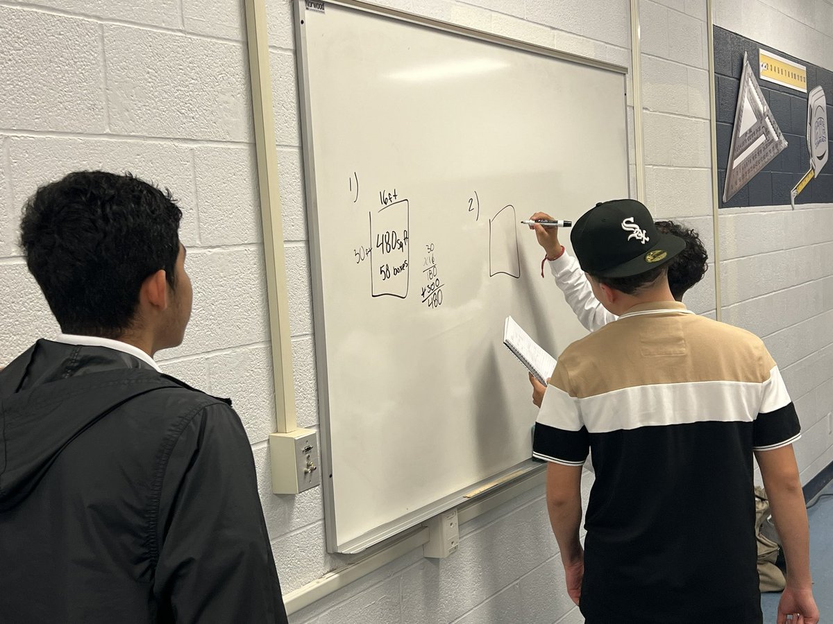 Bulldog Construction have been putting their math skills to use by learning how to calculate the square footage of rooms so they can estimate how much materials are needed during a home build. Good job, Mr. Mead, on showing these students how math is important in the real world!
