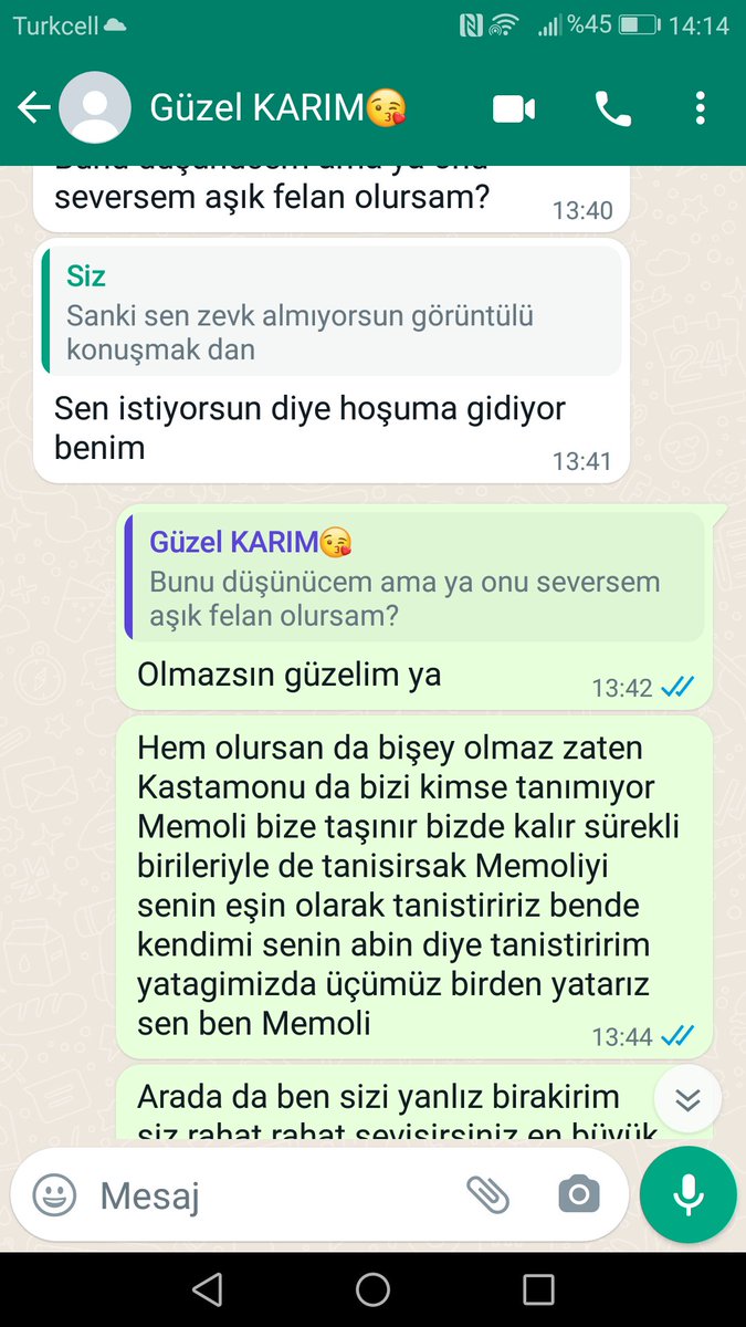 Tesettürlü eşimle konuşmamız