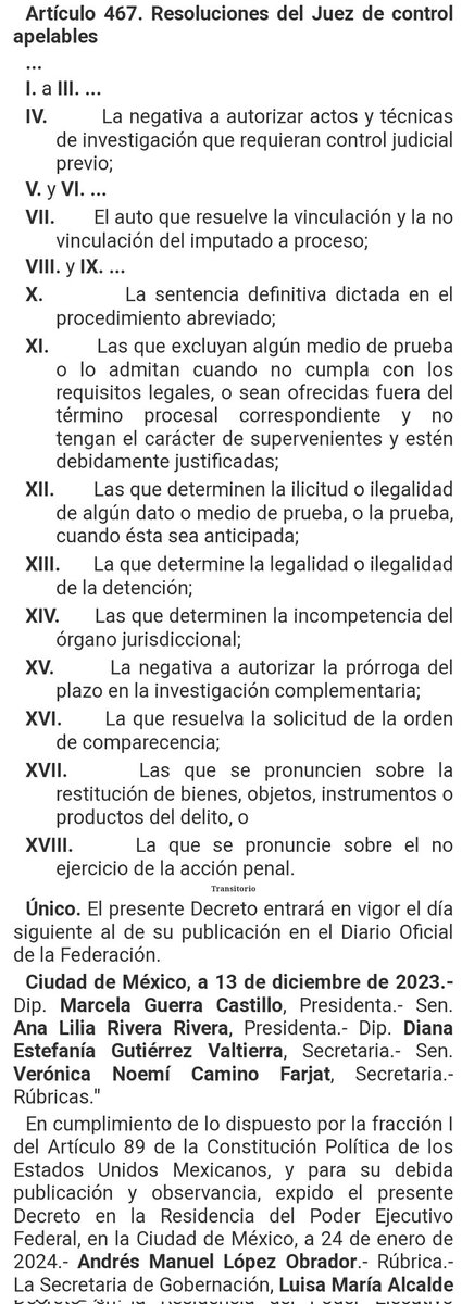 Angela_FriasA's tweet photo. Hoy se publicó la REFORMA a los artículos 258 y 467 del CNPP.

¿Qué resoluciones podemos APELAR en materia penal? https://t.co/X6StGx7q3w