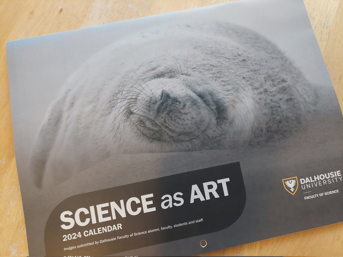 So excited to find the 2024 calendar from @DalScience in my mailbox yesterday. Love this intersection between science and art! And each month, it highlights a new area of amazing research being conducting at @DalhousieU 

#SciComm #KnowledgeMobilization