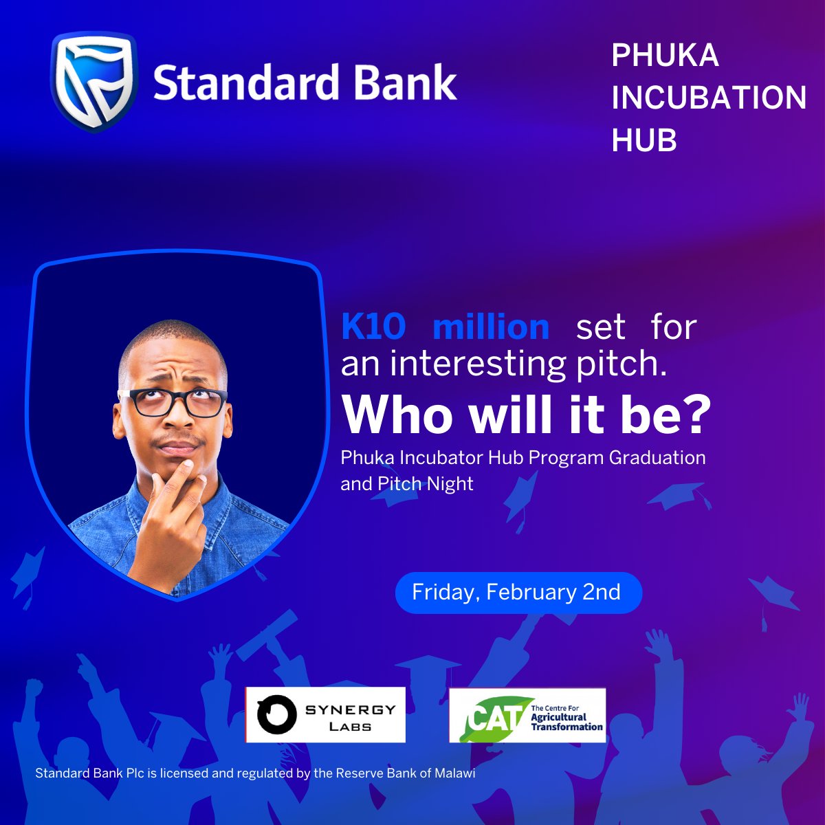 StandardBankMW's tweet photo. 1/ On this day, next week, at about 6pm, Our graduates will present their innovative ideas, connect with industry leaders, and leave their mark in the agribusiness sector! https://t.co/ctNAAHNx1u