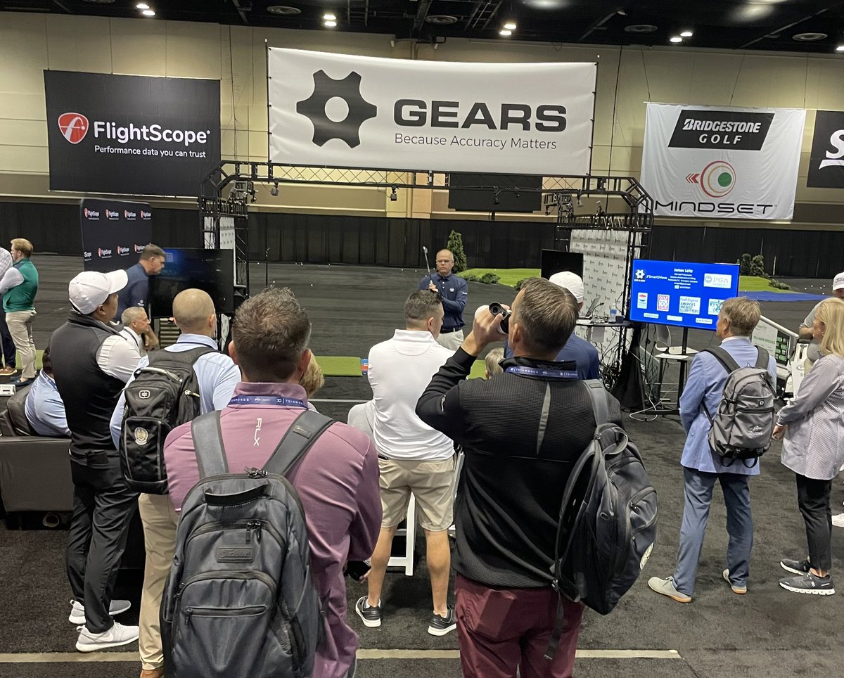 It was a pleasure to present at the Gears booth on the indoor driving range yesterday at the PGA merchandise show in Orlando.  I presented on how to use Gears 3-D and Smart2move Kistler force plates to generate speed in the golf swing. ￼