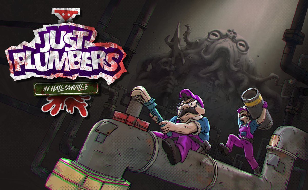 MoonMindStudio's tweet photo. Hey folks, we've got some exciting news! The artist @brmutt created the key art for our new game Just Plumbers. 
Check out how amazing it looks!

#gamedev #indiedev #IndieGameDev #gameart #gaming #gamedevelopment #indiegames #indiegaming #steam https://t.co/oX52fUQH3a