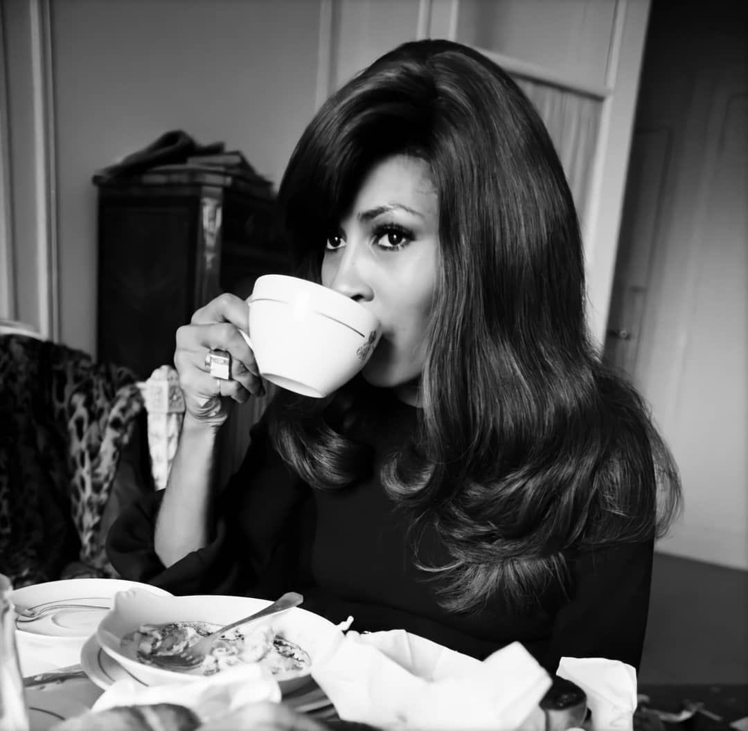 Tina drinking Tea in Paris (1971)