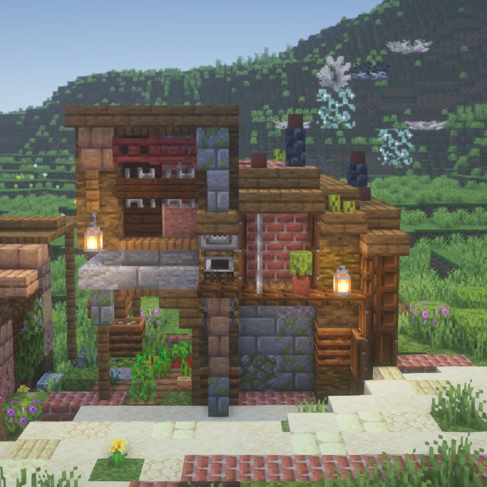 cheesebarg's tweet photo. 中世風 - 再盛の家屋
#Minecraft #minecraftbuild #マイクラ https://t.co/x6HG0CeSoI