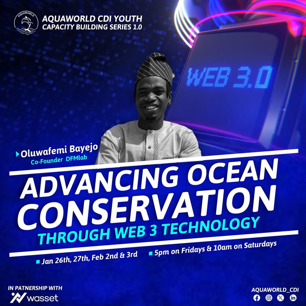 It’s happening today🤯 If you’re yet to, book your seat now and join our next training series and discover how Web3 tech can be harnessed to promote ocean conservation. Sign up here: shorturl.at/auBMV