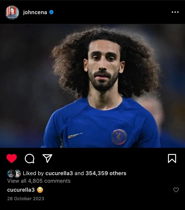 TheChelseaEcho's tweet photo. Chelsea are unbeaten at home since John Cena posted Cucurella on IG in October with zero explanation 👀 https://t.co/WJnJwWBDxj