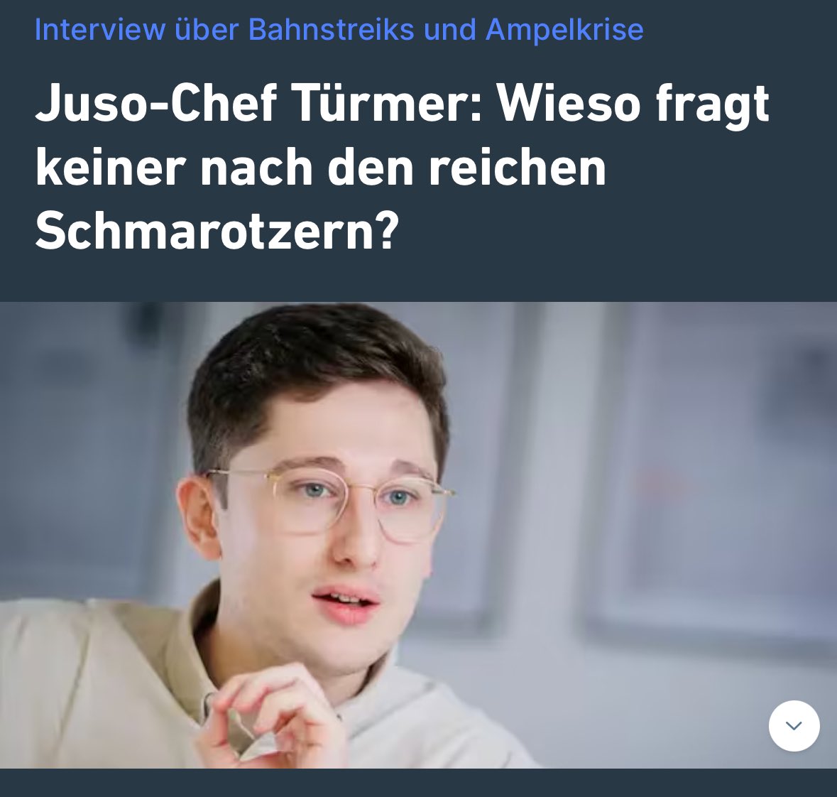 Schmarotzer sind Menschen, die vom Geld anderer leben. Genau das, was Menschen tun, die Milliarden Kapital erben, das sich durch die Arbeit anderer Leute immer weiter vermehrt!

Darüber und über viele andere Themen habe ich mit dem RND gesprochen.

rnd.de/politik/juso-c…