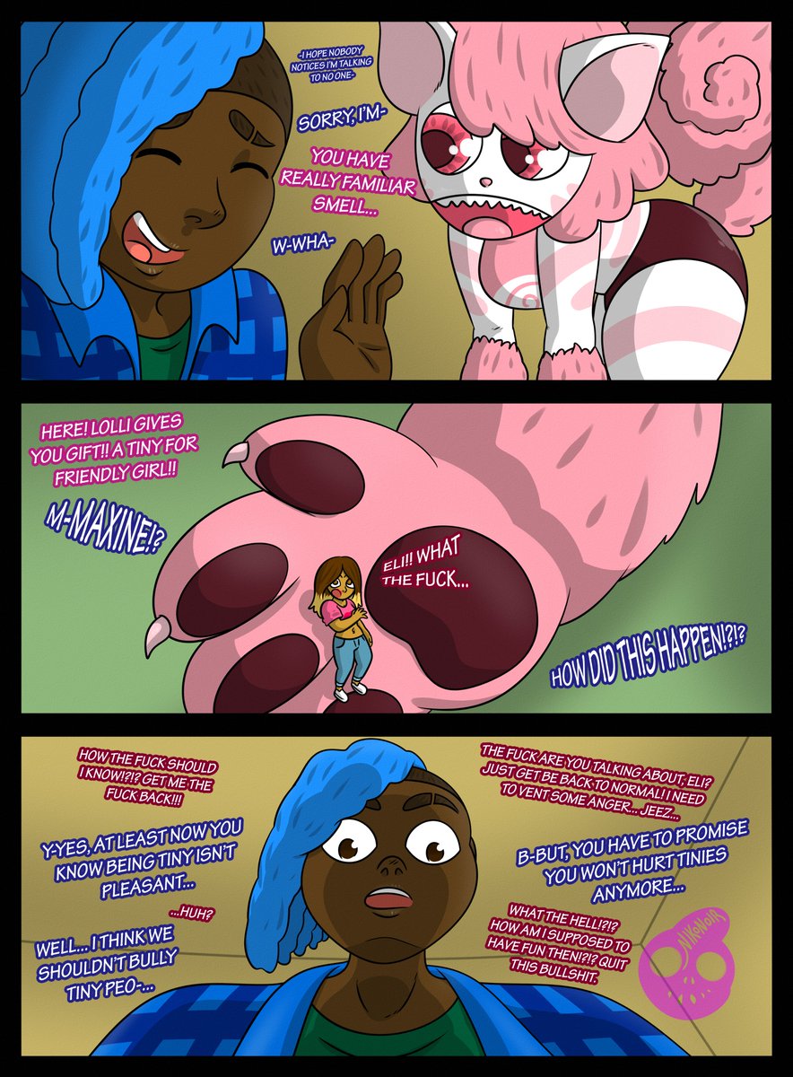 Nikonoir99's tweet photo. Finally had the time to do this page!!
Gigantageddon (Part 2): Page 14
#size #tiny #shrinking #giantess #succubus #giantesscomic #sizecomic https://t.co/slol9dD6Ux