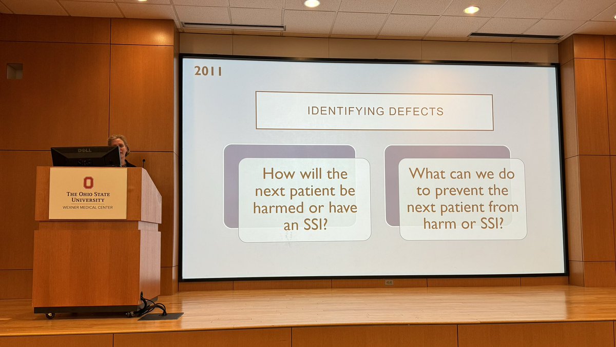 Fantastic @OhioStateSurg GR by @WickLizaCRS on “Improving the #Quality of Quality Improvement.” Thought provoking insights on how we can create systems to ensure optimal clinical outcomes, bring #academic rigor to QI/QA & improve the care of all patients. @AmCollSurgeons