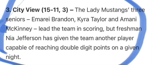 Thank you <a href="/timesrecordnews/">Times Record News</a> for showing love you <a href="/ladymustangs21/">C.V. Lady Mustangs Athletics</a> <a href="/AmaniMckinney1/">Amani Mckinney</a> <a href="/KyraTaylor_1/">Kyra Taylor</a> <a href="/BrandonEmarei/">Emarei Brandon</a> <a href="/Coach3A11/">Heath Aldrich</a>