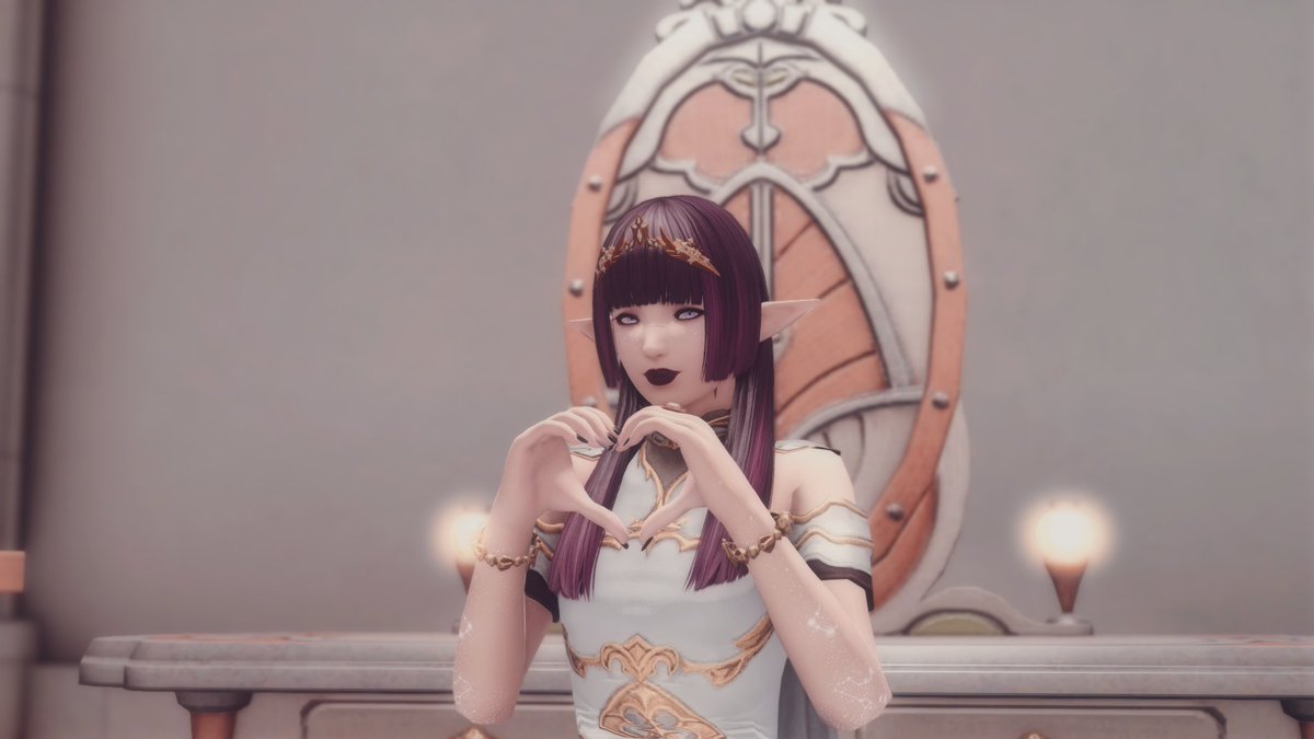 Eos_ofthe_sun's tweet photo. Hair down for the wedding~ Have to look proper, and not a fighter💕 #ffxiv #ffxiveb #eternalbonding #wedding #GPOSER #gpose #halfelf #middie https://t.co/LBb2P3LObO