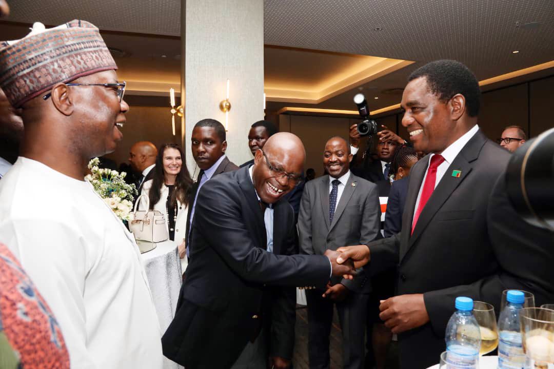 HHichilema's tweet photo. At our annual greeting ceremony with the Diplomatic Corps today, we expressed gratitude for their prompt response to the #Cholera outbreak in Lusaka. Thanked our partners for their key role in debt restructuring &amp; look forward to continued collaboration. 🇿🇲#EconomicDiplomacy https://t.co/qcr7t1Pgct