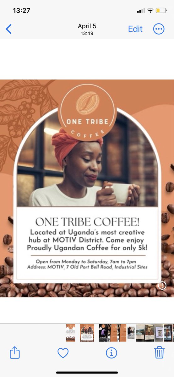 Our One Tribe Coffee Heritage Blend is the true face of Ugandan Coffee. A perfect balance of washed and natural Arabicas and proudly Ugandan Robusta gives a fuller-bodied, delicious, creamy mouthfeel. Give me my Crema! 🤩
#BirthplaceOfRobusta🇺🇬