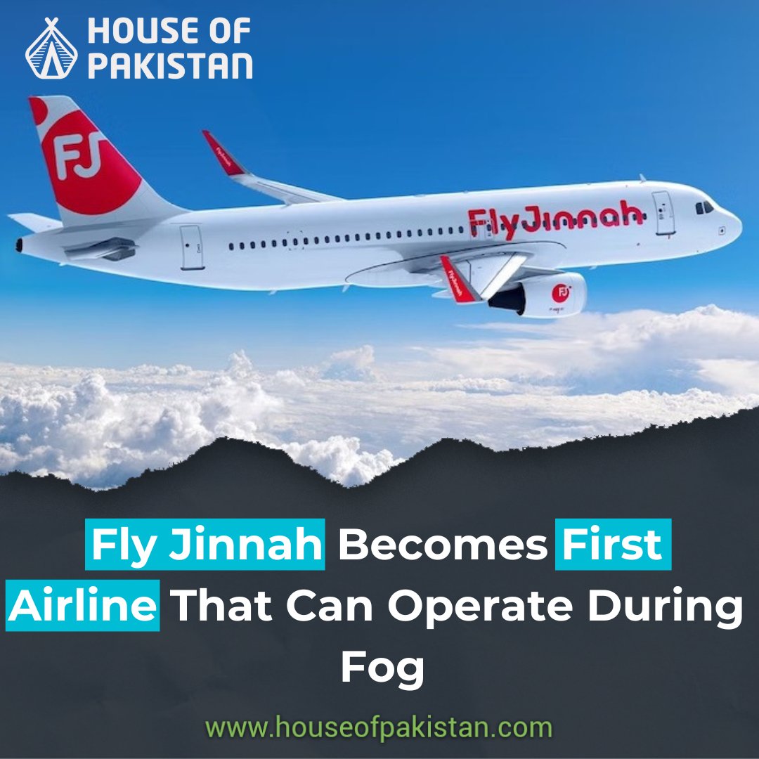 In a noteworthy development recently, Fly Jinnah has received clearance from (CAA) to operate CAT III approaches, arrivals, and departures. Airlines with CAT III status can easily operate in extremely low visibility conditions. #houseofpakistan #flyjinnah #PIA #airlines