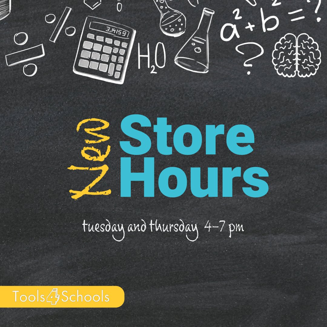 Are you a @WCPSS teacher looking for free classroom supplies for your classroom? We got you! #Tools4Schools opens FEB 6 for special shopping hours 12-4 pm. Regular shopping hours are Tues/Thurs 4-7 pm 💛 Register today: teachersfreestore.com/Raleigh/ttlogi…