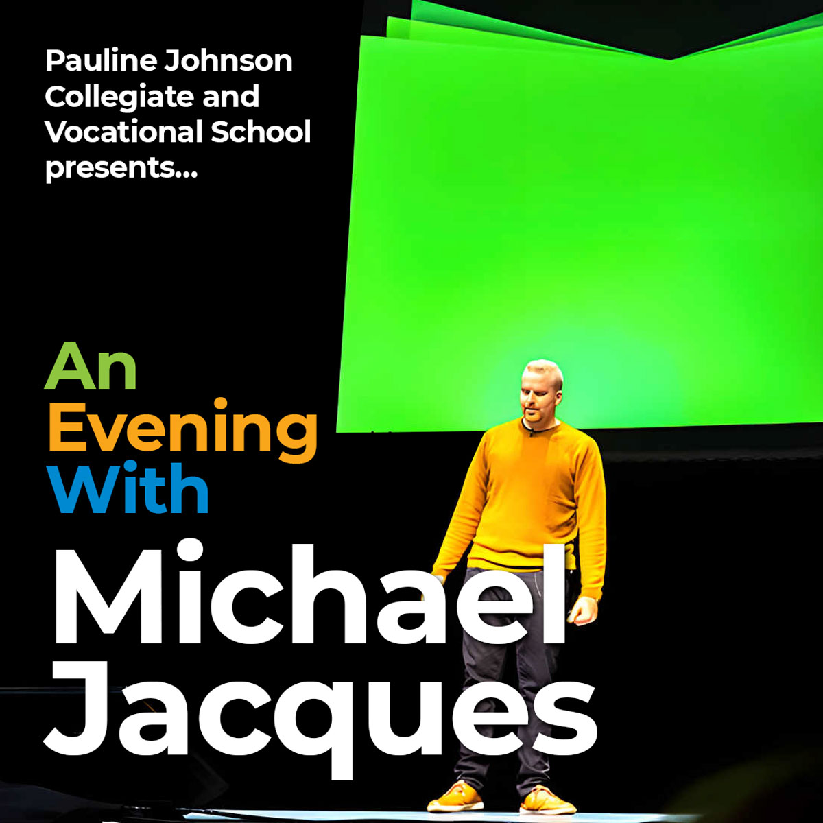 Mark your calendar for An Evening with Michael Jacques! 

WHEN: Wednesday, February 7 from 6-7:30 p.m. 
WHERE: Pauline Johnson Collegiate and Vocational School

Read on for more info 👇