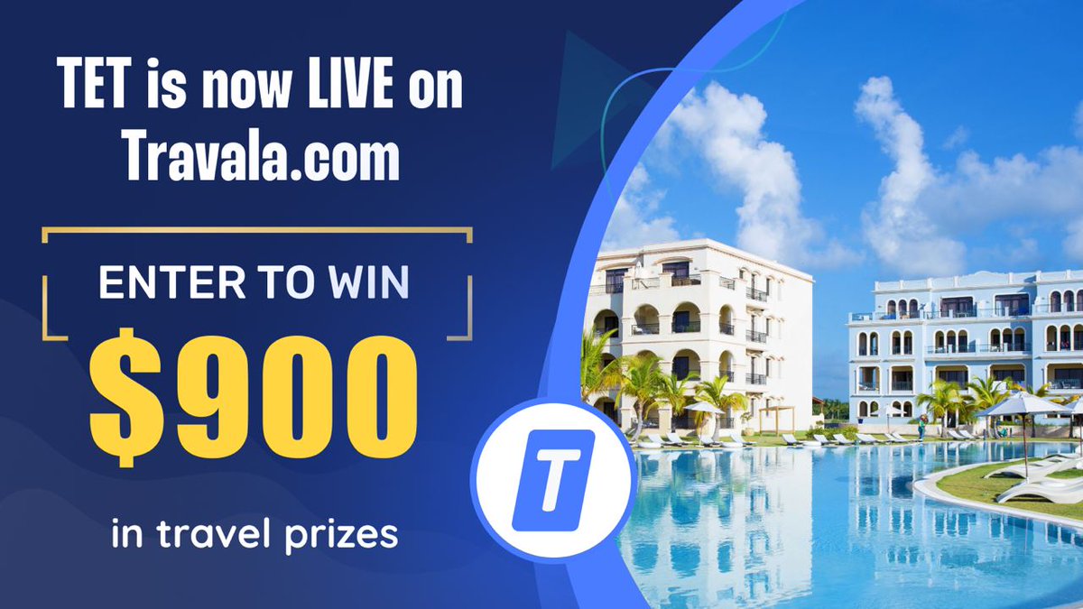 Amazing news! <a href="/tectumsocial/">Tectum</a> is LIVE on Travala!

You can now book your dream trip with $TET 😍 To celebrate, enter the GIVEAWAY &amp; WIN $900 in TCs!

3🏆- $300 each!

How to enter:
1️⃣Follow <a href="/tectumsocial/">Tectum</a> &amp; <a href="/travalacom/">Travala.com 🏨 ✈️</a>
2️⃣ ❤️&amp; 🔁
3️⃣Tag a travel friend &amp; comment

Closes Feb 2
T&amp;Cs 👇🏻