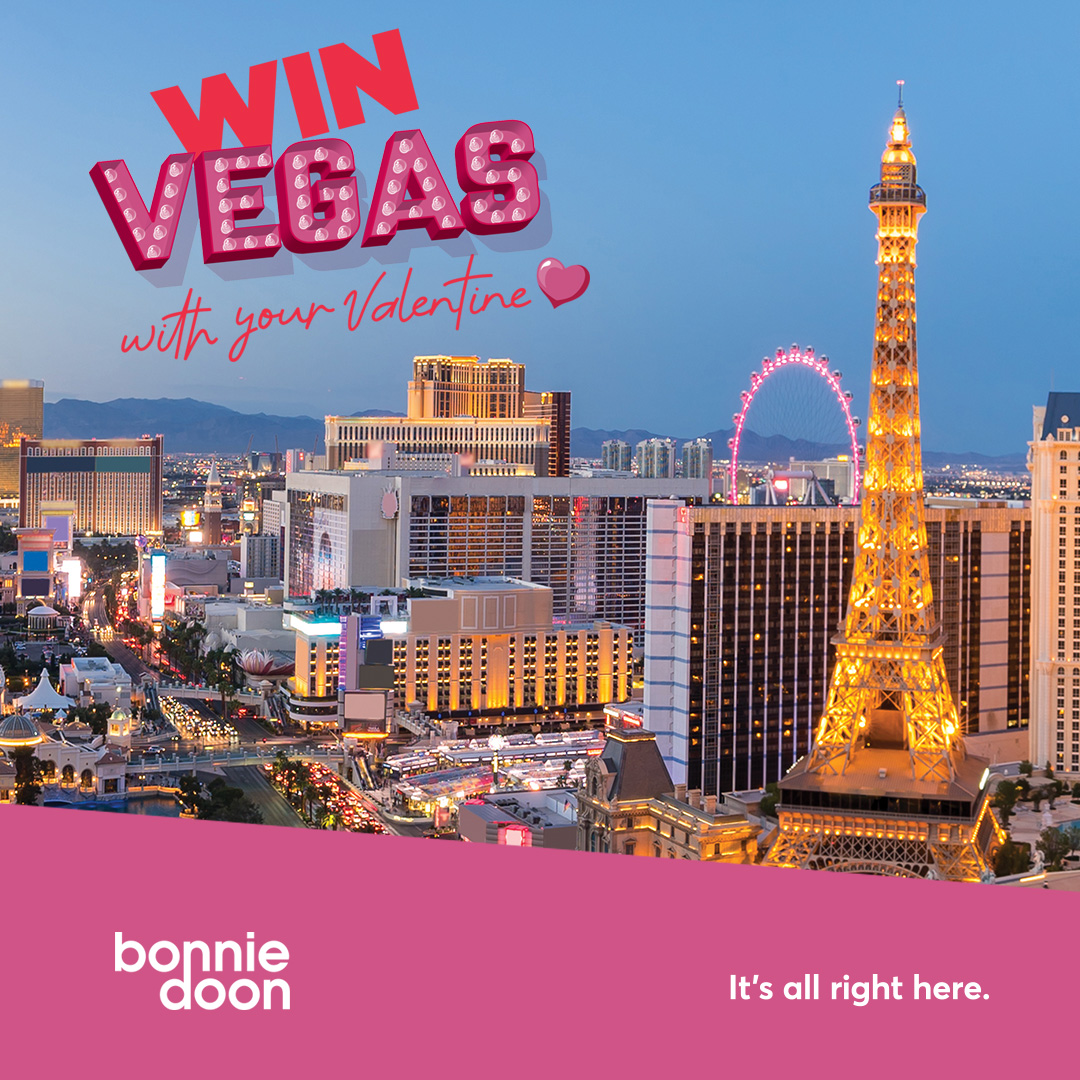 Have you entered yet?  ✈️ It's easy:
📍 Visit us in centre and locate the 'Win Vegas' signage
📱Scan the QR code and enter to win
💕 Sit back and dream about winning! 
Contest closes February 14, 2024. 
#itsallrighthere #bonniedooncentre #yeg #edmonton
