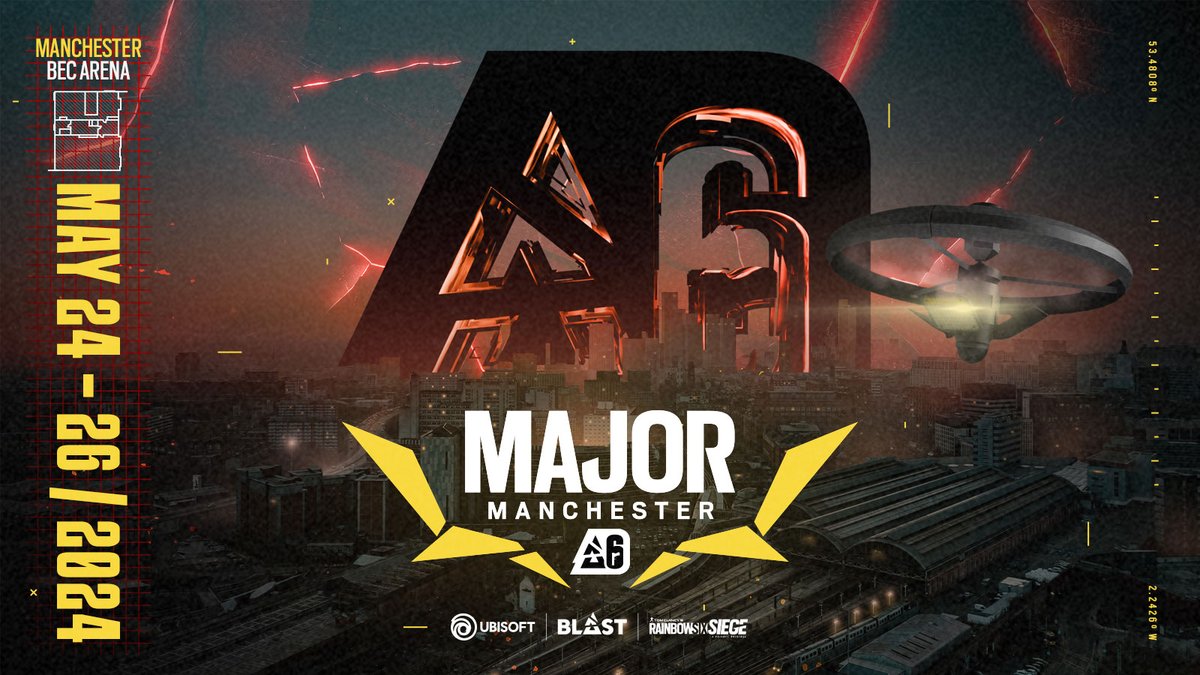 NEW: The BLAST @R6esports Major is heading to @bowlersmcr in May, where 20 of the world’s best teams will compete to become the BLAST R6 Major Champions 🏆 Book tickets now 👉 livenation.uk/R16W50QunEM