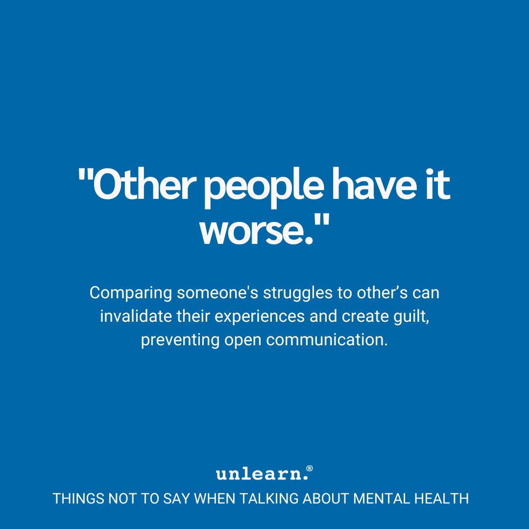 unlearn_com's tweet photo. We are constantly unlearning everyday. Here is just a small reminder that language is important!🗣️💙

Together, we foster connection and break down the stigma surrounding mental health. 🤝💬 https://t.co/KTSkJucFsa