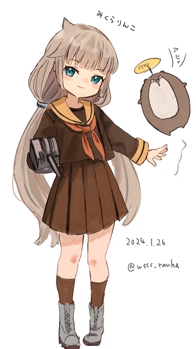 くまりんこお洋服御蔵ちゃん!!くらりんこ!!アヒィ#艦これ版深夜の真剣お絵描き60分一本勝負 #艦これ版真剣お絵描き60分一本勝負_20240126 