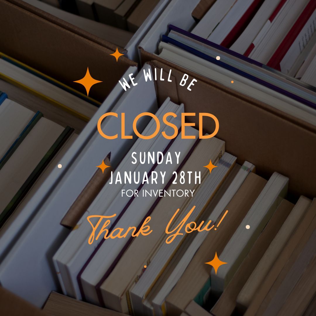 We will be CLOSED this Sunday January 28th for inventory! Thank you for your patience, and we'll see you Monday😊