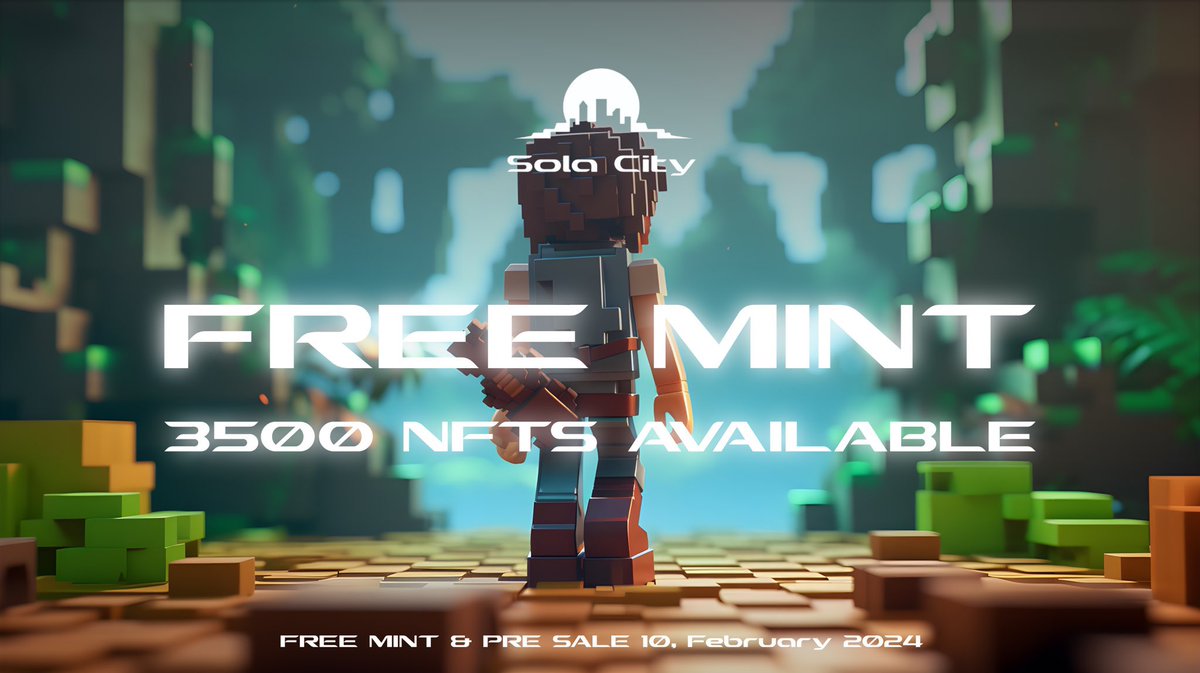 Sola city <a href="/sola_city/">Sola City</a> 是solana链上面的一个元宇宙土地项目，在这上面你可以发挥你所有的想象力来建造一座城市。项目将于2.10号免费mint，现在抽两个白名单👇🏻

1.转发➕点赞本推文

2.关注 <a href="/sola_city/">Sola City</a> ➕<a href="/Atirisvvvvv/">QFi 元宇宙阿Q 🔰</a>