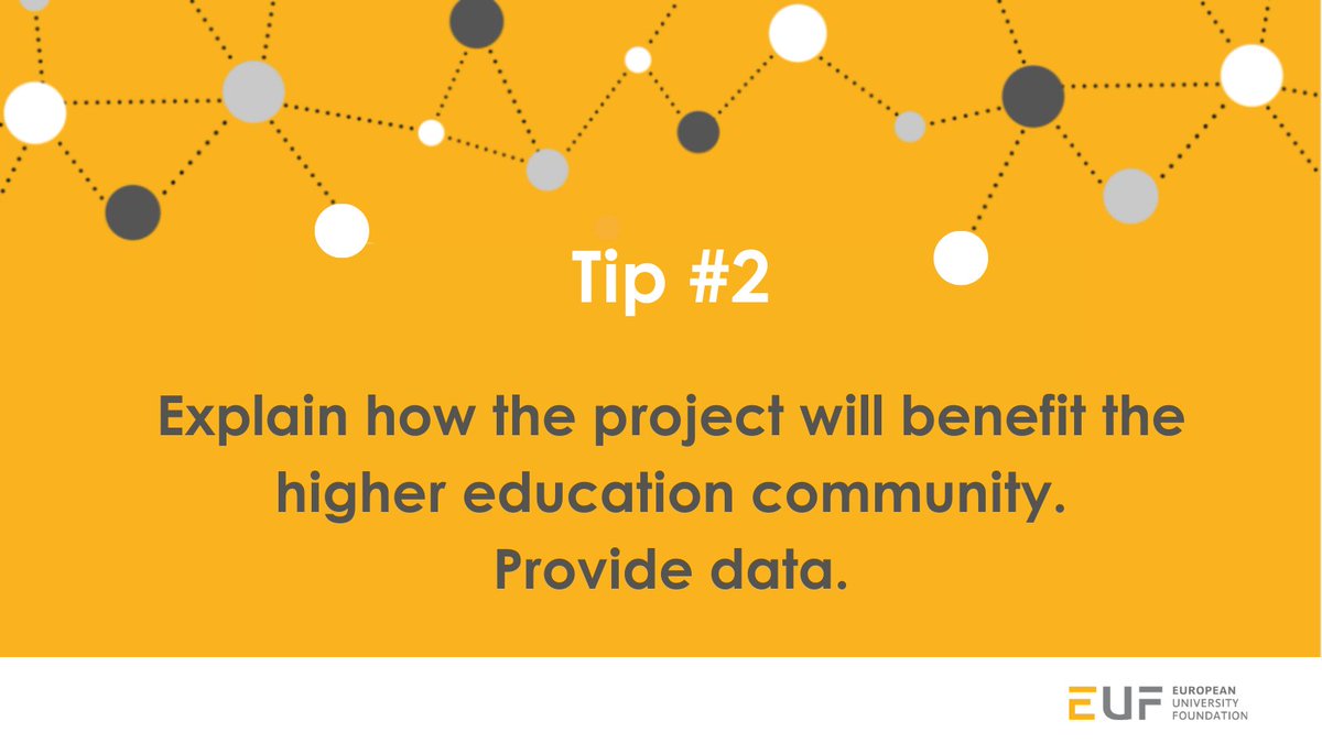 Uni_Foundation's tweet photo. 3 tips for application writing
EUF member institutions regularly share their experiences in the Project Management & Advisor Community. Learning from each other is the best way to improve!
#highereducation #erasmusplus #projectapplication #proposalwriting https://t.co/DWU138niht