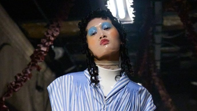 saintdemie's tweet photo. beauty by pat mcgrath for the margiela ss24 couture show 🪞🫧 https://t.co/jNW3AkYKrQ