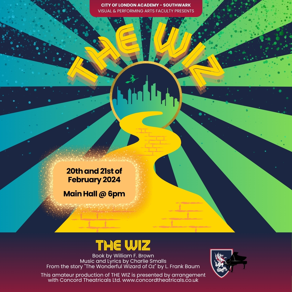 This year’s school Musical is ‘The Wiz’ - a rock, gospel and soul version of the Wizard of Oz made famous by the film version starring Michael Jackson and Diana Ross. Students and staff are working hard to produce a superb performance for you. Details about tickets coming soon!