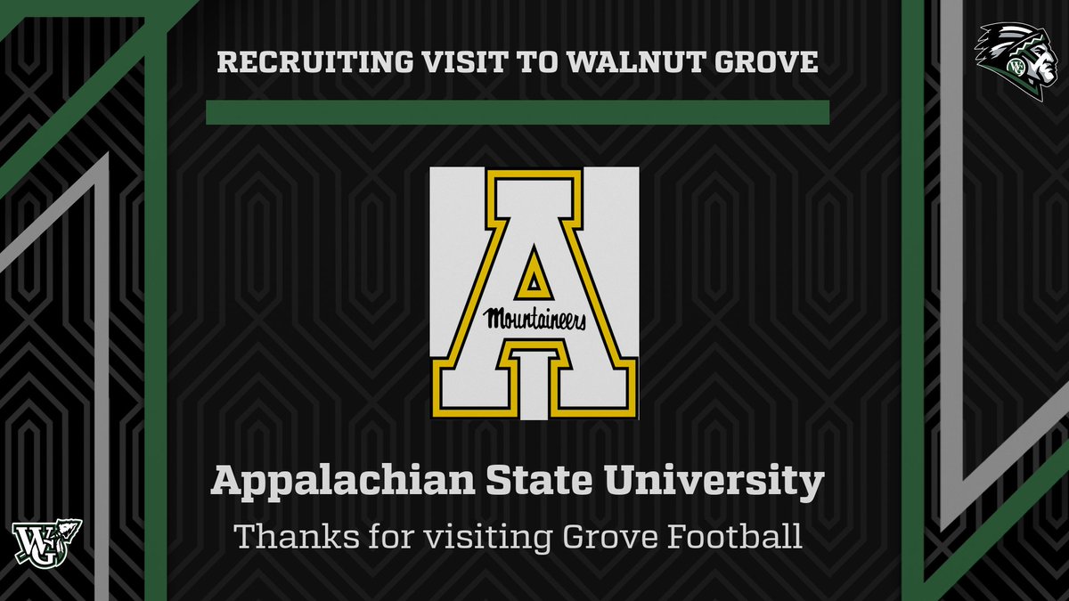 Thank you to App. State and @coach_sloan for visiting Walnut Grove High School and our players. #SOUL @coachrobandrews