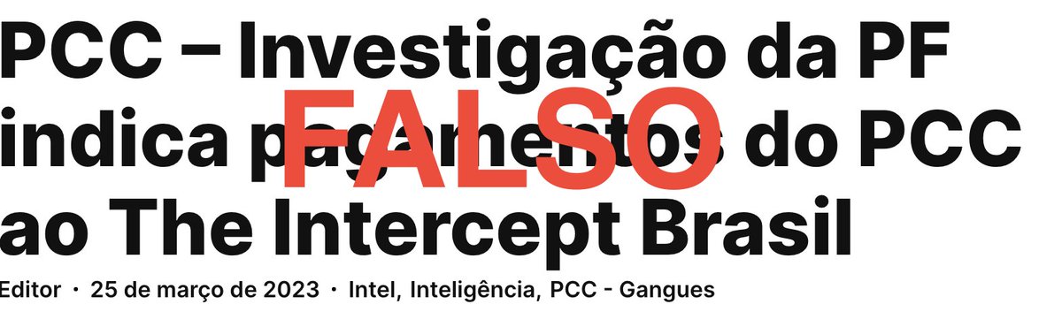 Agora que sabemos que um dos principais serviços da Abin paralela do Bolsonaro era criar dossiês e expor mentiras para destruir reputações, posso imaginar de onde veio essa "notícia" publicada pela Jovem Pan no ano passado.