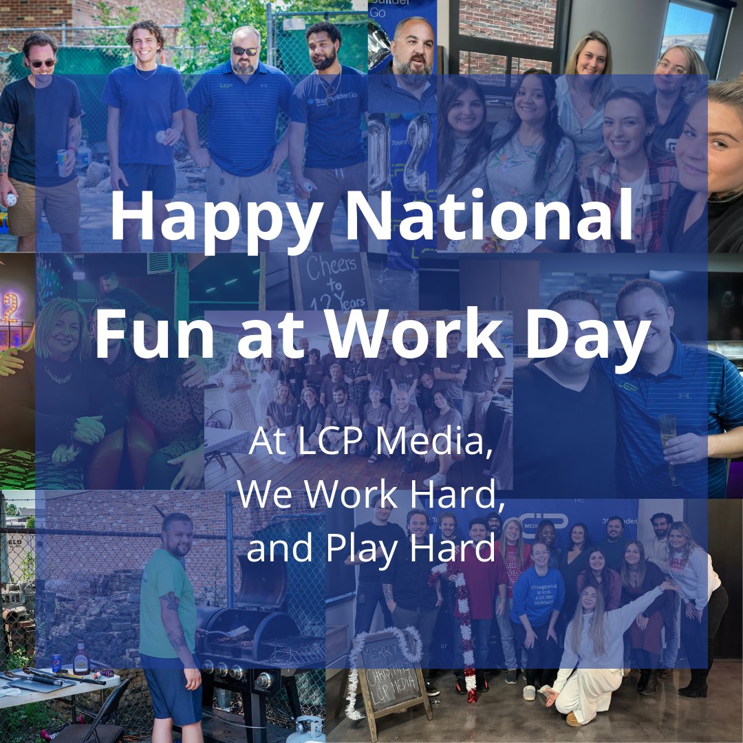 Today is National Fun at Work Day. At LCP Media, we work hard, and we play harder! Remember to have some fun and a good laugh with your team today. 

#funatworkday #team #workhardplayhard