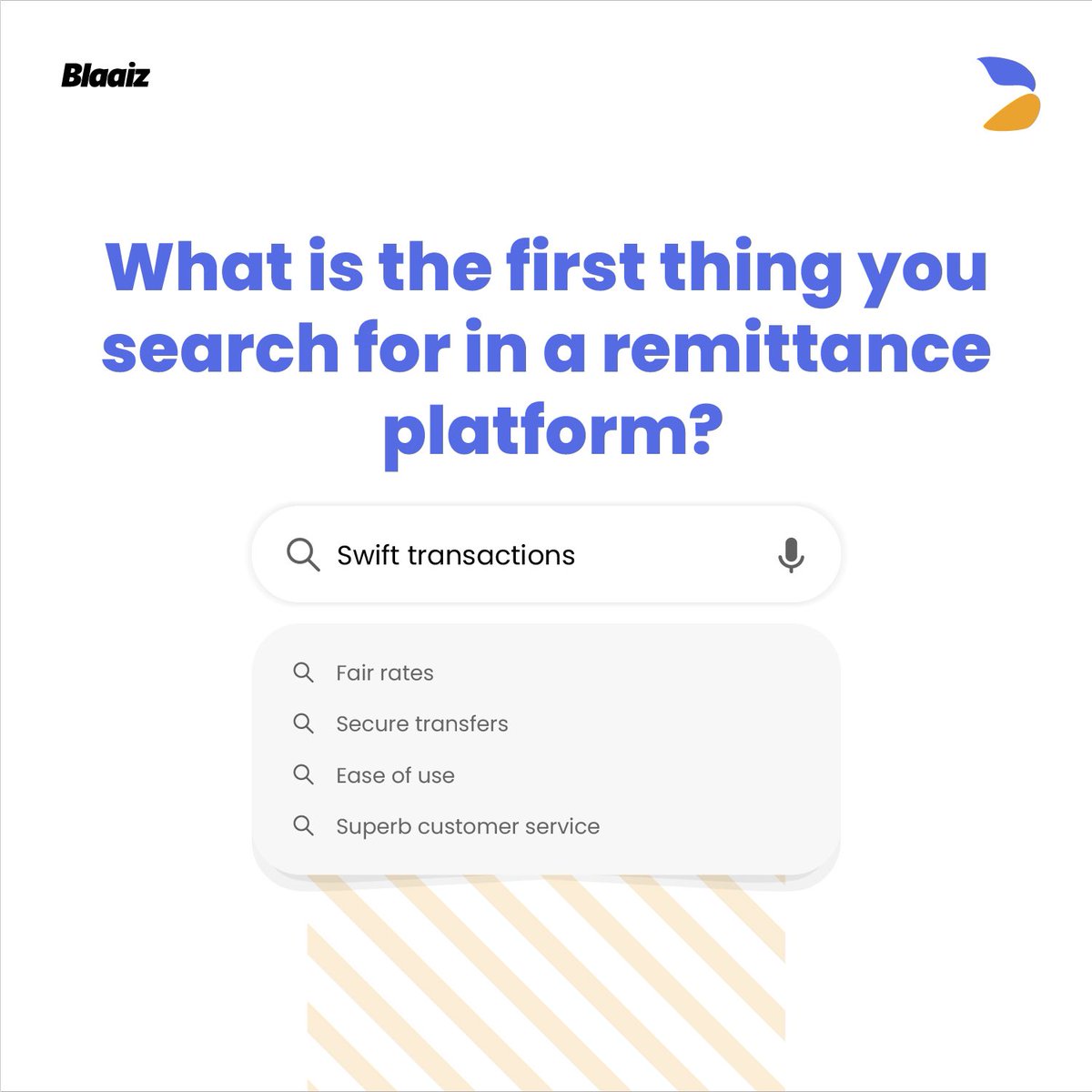 When looking out for a remittance platform to send money home, what’s the first thing you look out for? 🤔

Share in the comments!

#BridgingHearts #BreakingBarriers #remittances #Blaaiz