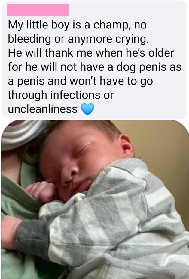 BloodstainedMen's tweet photo. The demonization of the foreskin in the USA is among the greatest propaganda victories in history. The circumcision of boys (and girls) has always been about controlling male (and female) sexuality. MGM &amp; FGM are a moralistic, self-righteous assault on human sexuality &amp; freedom. https://t.co/WMVasvHkUs