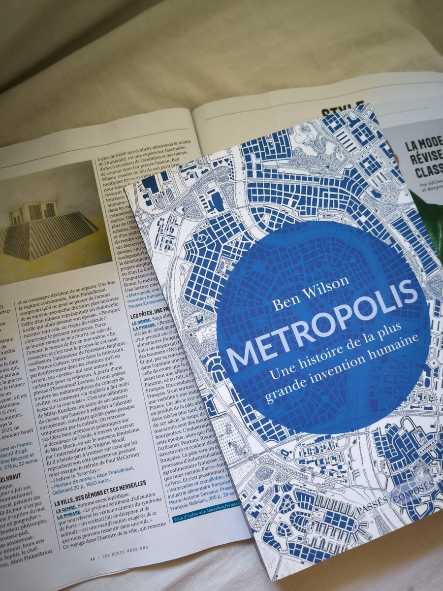 "Un voyage dans l'histoire de la ville [...] Une lecture essentielle"
Merci  <a href="/LesEchosWeekEnd/">Les Echos Week-End</a> pour cette recommandation de #Metropolis.