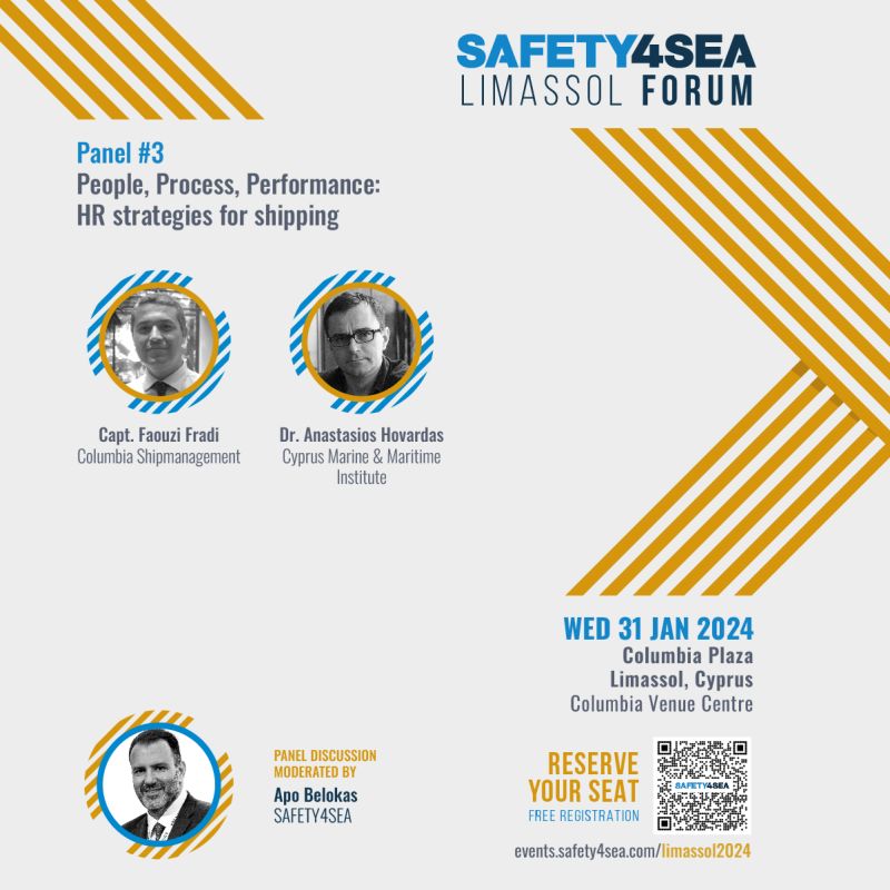 SAFETY4SEA (@safety4sea) on Twitter photo #SAFETY4SEA Limassol Forum: Moving on to our Panel #3, let's meet the speakers:
They will discuss Human Resources in #shipping and #SoftSkills!
-Capt. Faouzi Fradi, <a href="/ColumbiaSM/">Columbia Shipmanagement</a>
-Dr. Tasos Hovardas, <a href="/cmmicyprus/">CMMI - Cyprus Marine and Maritime Institute</a>
💡 Check the agenda and register: lnkd.in/dMK5_brJ #SAFETY4SEA Limassol Forum: Moving on to our Panel #3, let's meet the speakers:
They will discuss Human Resources in #shipping and #SoftSkills!
-Capt. Faouzi Fradi, <a href="/ColumbiaSM/">Columbia Shipmanagement</a>
-Dr. Tasos Hovardas, <a href="/cmmicyprus/">CMMI - Cyprus Marine and Maritime Institute</a>
💡 Check the agenda and register: lnkd.in/dMK5_brJ