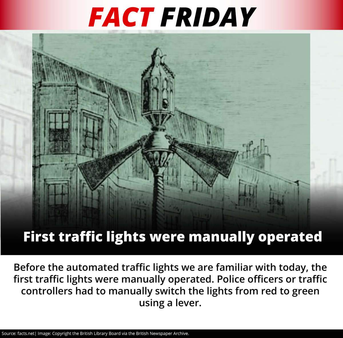 Did you know that the first traffic lights were manually operated?

#FactFriday #MasterDrive #FactCheck #trafficlights #DefensiveDriving #RoadSafety @_ArriveAlive